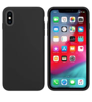Apple iPhone XS İçi Kadife Silikon Kılıf Siyah