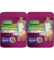 Depend Emici Külot Hasta Bezi XL Extra Büyük 18 Adet (2PK*9)