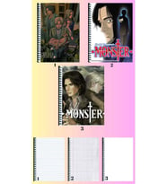 monster 3 adet defter A4 büyük boy 72 sayfa çizgili_kareli_çizgisiz defter seti