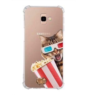 PrintiFy Samsung Galaxy J4+ Plus Uyumlu Kedi 1 Baskılı Şeffaf Köşe Korumalı Antişok Kılıf