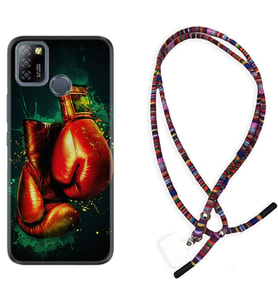 INFINIX Smart 4 5 6 Zero 8 S5 Pro Kılıf Boyun Asklı Rasta Silikon Boks Eldiveni 1763