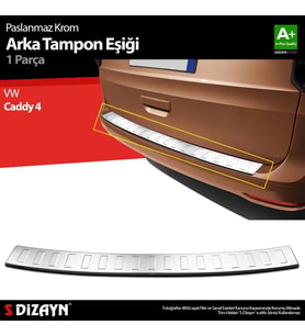 Drs Tuning Caddy 4 Krom Arka Tampon Eşiği 2021 Üzeri