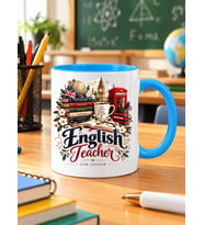 Kişiye Özel İngilizce Öğretmeni Kupası English Teacher İsimli Öğretmenler Günü Hediyesi