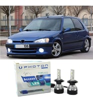 Peugeot 106 Led Xenon Uzun + Kısa Far Ampulü H4 Access Yeni Seri Beyaz