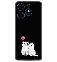 Tecno Spark 10 Pro Kılıf Silikon Desen Özel Seri Love Cats 1690
