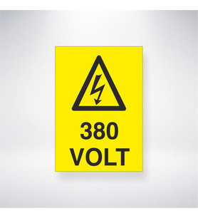 380 Volt 21x28 Arkası Yapışkanlı Levha