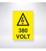 380 Volt 21x28 Arkası Yapışkanlı Levha