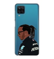Samsung Galaxy A22/M22/M32 Uyumlu Lewis Hamilton Desenli Şeffaf Telefon Kılıfı