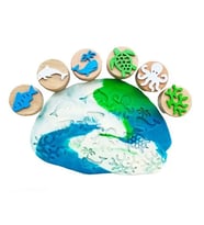 ChildGen Play Dough Ahşap Damga Seti Deniz Canlıları