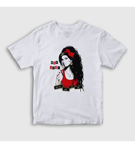 Presmono Unisex Çocuk Beyaz Goodbye Amy Winehouse T-Shirt 152008tt