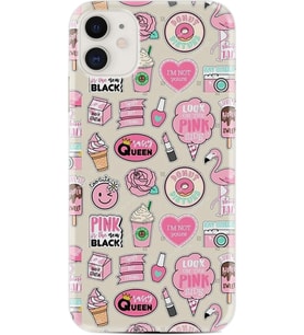 Apple Iphone 12 Kılıf Desenli Silikon Güzel Kılıf Donut Flamingo 1415