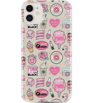 Apple Iphone 12 Kılıf Desenli Silikon Güzel Kılıf Donut Flamingo 1415