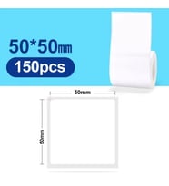 Zuidid 50 x 50 mm Lamine Termal Etiket 150 Adet – Phomemo M110 - M220 - M221 Modellere Uyumludur
