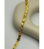 22K Altın Kaplama Kalpli Bileklik - 25-22k108 (Gold)