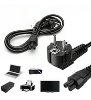 1.2 Metre Laptop Notebook Adaptör TV Monitör Yazıcı Uyumlu C5 Yonca Güç Kablosu 250V