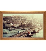 Çerçeveli Paspartulu Manzara Tablo ah891 (Gold)