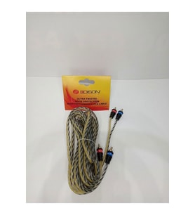 Rca Kablosu 5 Metre – Kaliteli Amfi Rca Ses Aktarım Kablosu - 5 Metre (Sarı-Siyah)