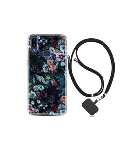 Samsung Galaxy M20 Kılıf Desenli Silikon Boyun Askılı Great Flowers 1304