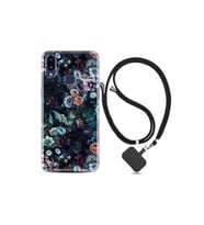 Samsung Galaxy M20 Kılıf Desenli Silikon Boyun Askılı Great Flowers 1304