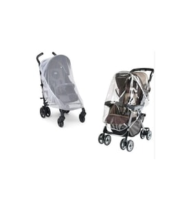 tois baby Bebek Arabası Puset Yağmurluk Sineklik Kış Yaz Örtü (Beyaz)