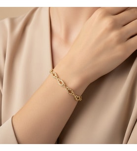 STİL İNCİSİ/XUPING JEWELRY  AŞK DÜĞÜMÜ ZİRKON TAŞLI BİLEKLİK (Altın Rengi)