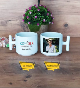 Komiser Yardımcısı Kupa Bardak T Fotoğraflı Polis Günü Hediyesi