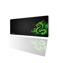 SonicTouch UltraGrand Siyah Neon Yeşili Ejder Dragon Dikişsiz Xxl Oyuncu Klavye Mouse Pad 40x90Cm