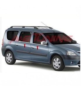 Dacia Logan MCV Krom Cam Çıtası Tk 2005-2012 Paslanmaz Çelik