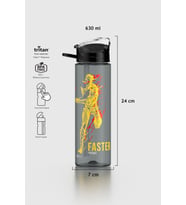 Renga Falcon Spor Desenli 630 ml Pipetli Tritan Matara 912016 Kırmızı (Siyah)