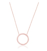 EMILIANO JEWELLERY 925 AYAR ZİRKON TAŞLI YUVARLAK KOLYE