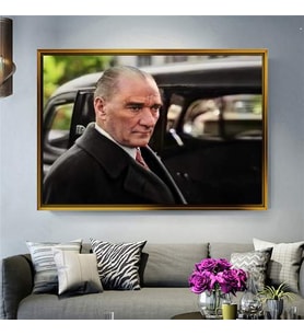 Altın Çerçeveli dekoratif tablo l1473 (Gold)