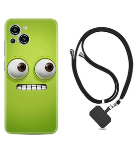 Reeder S23 Max Pro Kılıf Resimli Boyun Askılı İpli Desenli Silikon Series Green 1832