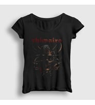 Presmono Kadın Siyah Skulls Chimaria T-Shirt 551487tt