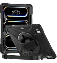 Apple iPad Pro 11 2024 Kılıf (A2836-A2837) Heavy Defender Siyah [iPad Pro 11 2024 ile Uyumlu Kılıf - Siyah]