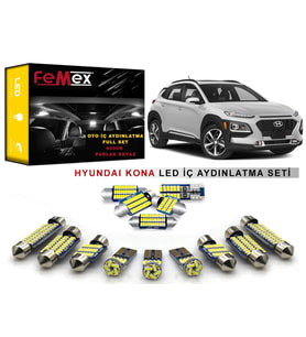 Hyundai Kona LED İç Aydınlatma Ampul Seti FEMEX Parlak Beyaz