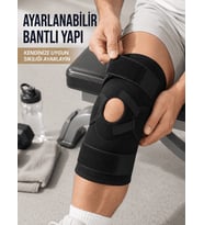 Yan Destekli Ligamentli Dizlik Açık Patella Ayarlanabilir Spor ve Günlük Kullanım
