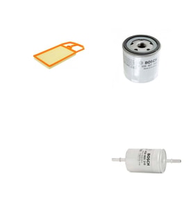 Bosch Filtre Bakım Seti Volkswagen Polo 1.4 Benzin 6N2 2000-2001 Hava + Yağ f. + Yakıt Filtre Bosch