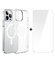 Baseus Crystal iPhone 13 Pro Max 6.7 Magsafe Silikon Kılıf + Tempered Ekran Koruyu - SSSSSS8166-4