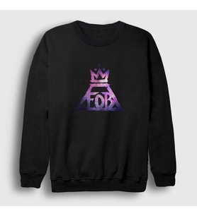 Presmono Unisex Siyah Mania Fall Out Boy Sweatshirt 62637tt