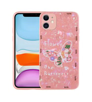 Lexroo iPhone 11 Kılıf Desenli Sert Silikon Mumila Kılıf - Pink Flower