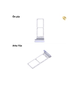 Uyumlu Samsung Z Fold 5 Sim İç Yuvası Çiftli Mavi Çiftli sim yuvası ikili sim tepsisi çiftli sim aparatı dual sim çekmecesi