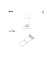 Uyumlu Samsung Z Fold 5 Sim İç Yuvası Çiftli Mavi Çiftli sim yuvası ikili sim tepsisi çiftli sim aparatı dual sim çekmecesi