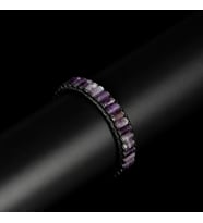 Clays Jewellery Ametist & Hematit Taşı Silindir Bileklik, Unisex / Kadın / Erkek