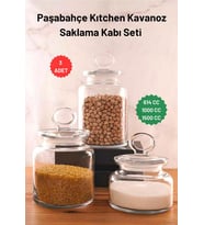 3 lü Paşabahçe Kıtchen Vakum Kapak Bakliyat Saklama Seti