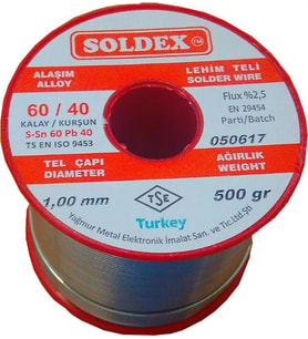 Soldex Lehim Teli 500gr 1mm 60/40