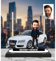 Kişiye Özel Karikatür Audi Arabalı Karikatür Biblo