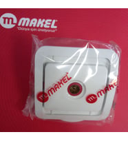 MAKEL MİMOZA BEYAZ TV PRİZ - KORDONSUZ