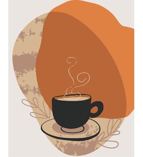 Cofee Sayılarla Boyama Seti 30x40 cm (Tuvale Gerili)