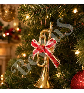 Beysüs Yılbaşı Çam Ağacı Süsü Borazan Gold 12 cm