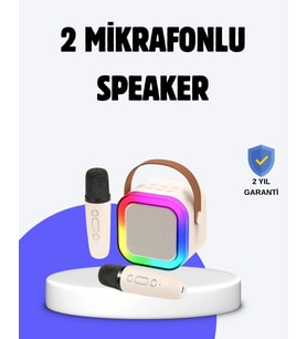 Taşınabilir Bluetooth Karaoke Hoparlör – 2400 Mah Batarya